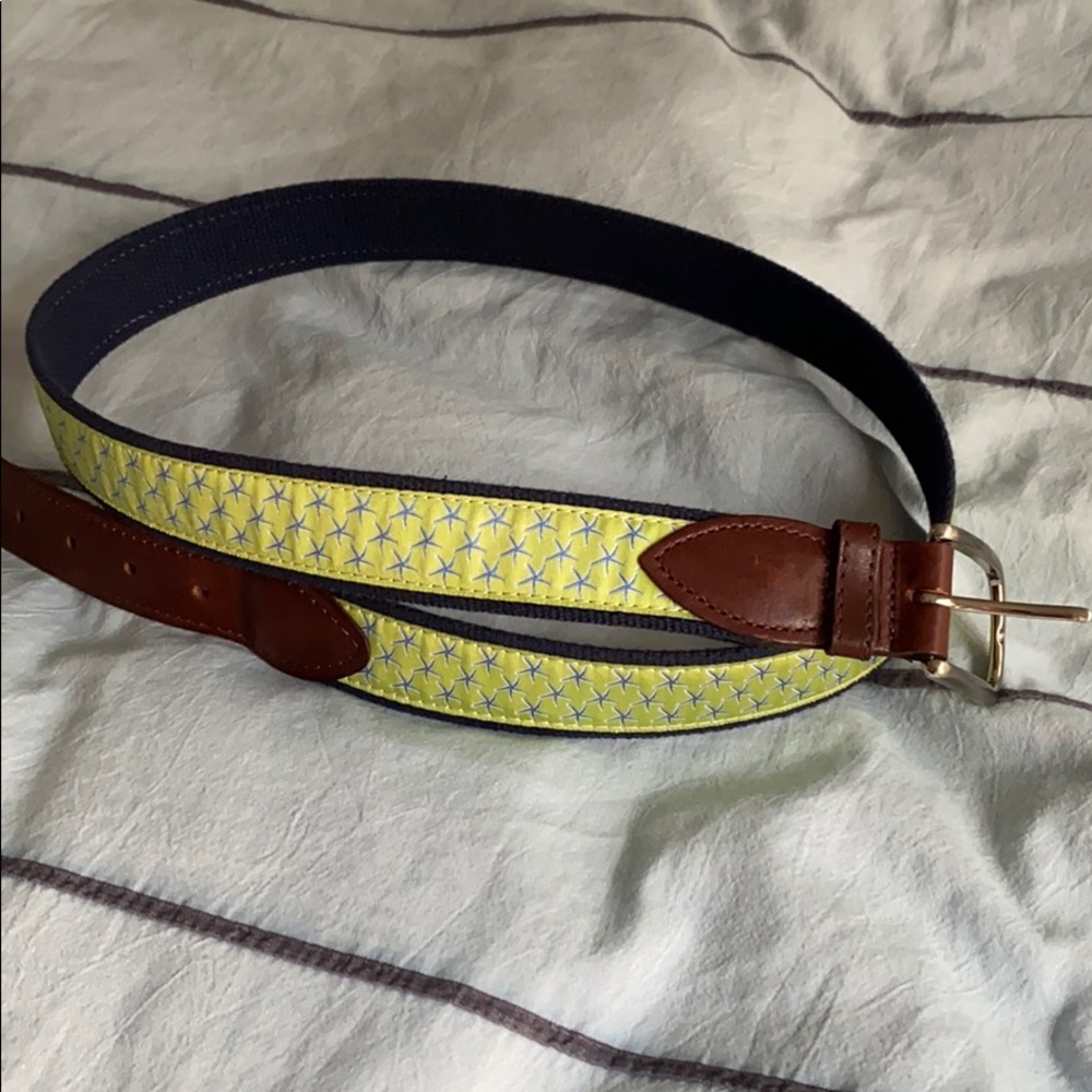 Belted Cow Starfish Canvas Belt